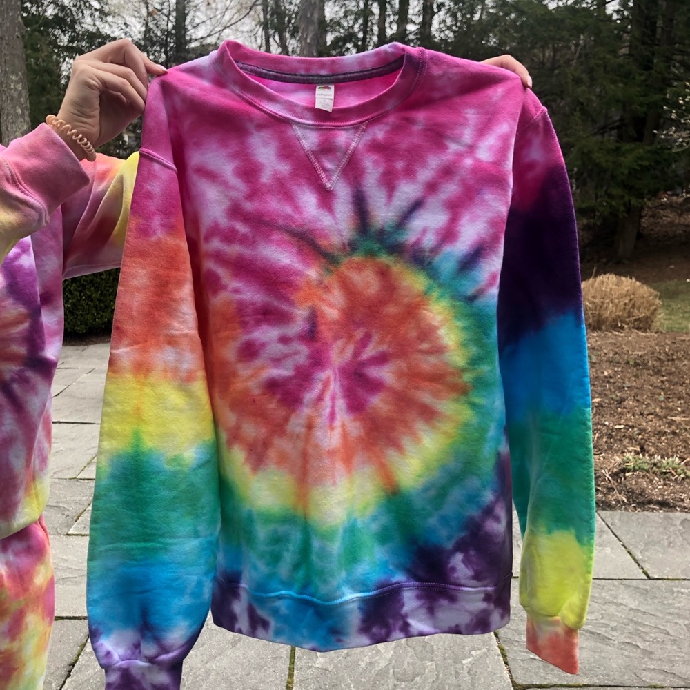 HANDMADE tie dye sweatshirt